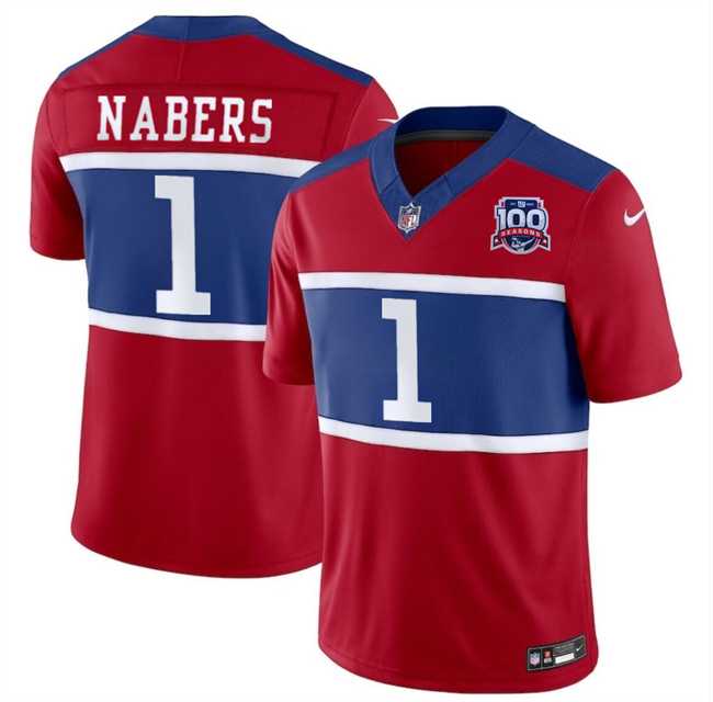 Men & Women & Youth New York Giants #1 Malik Nabers Red 2024 F.U.S.E. Alternate 100TH Season Patch Vapor Untouchable Limited Stitched Jersey,We sell and wholesale Men & Women & Youth New York Giants #1 Malik Nabers Red 2024 F.U.S.E. Alternate 100TH Season Patch Vapor Untouchable Limited Stitched Jersey on line form chian!